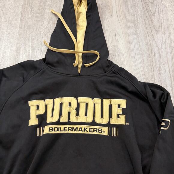 Pro Edge Purdue Boilermakers Hoodie Men's Medium Black Gold Sweatshirt NCAA - Picture 3 of 8